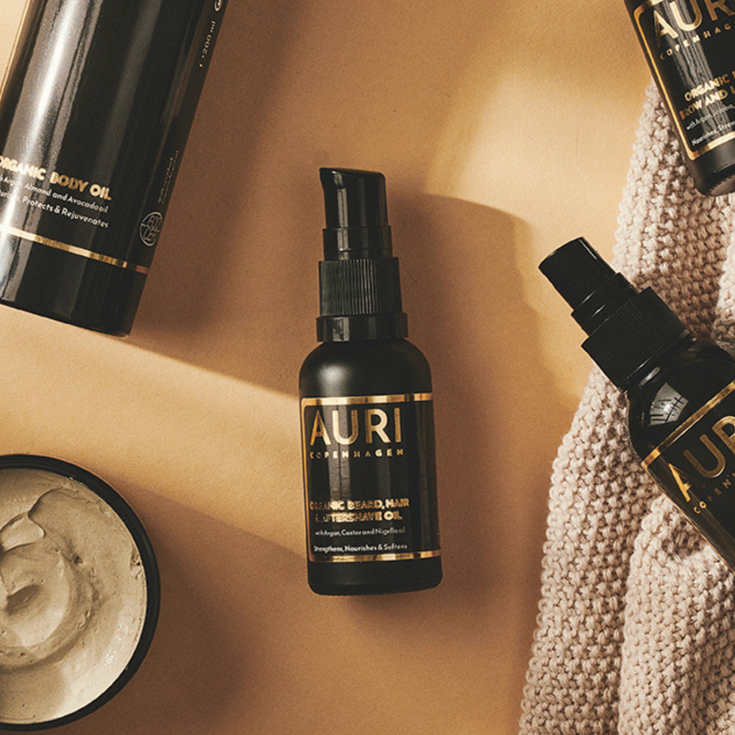 Beard, Hair & Aftershave oil with argan oil and castor (ricinus) oil